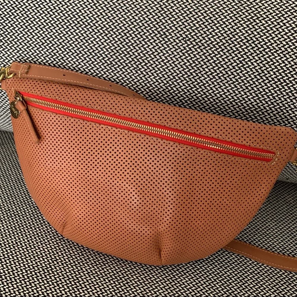 Clare V. Cuoio Perf Grande Fanny Crossbody - Picture 2 of 13